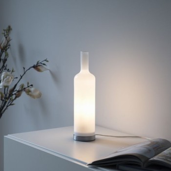JUST LIGHT.-BOTTLE Επιτραπέζιο φωτιστικό Ε14, λευκό, οπάλ γυαλί ΚΩΔ.-SL14006-16