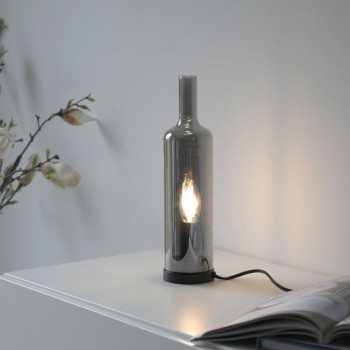 JUST LIGHT.-BOTTLE Επιτραπέζιο φωτιστικό Ε14, γυαλιστερό φιμέ γυαλί ΚΩΔ.-SL14006-25