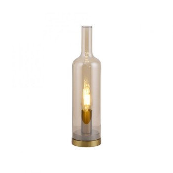 JUST LIGHT.-BOTTLE Επιτραπέζιο φωτιστικό Ε14, κεχριμπαρένιο γυαλί ΚΩΔ.-SL14006-27