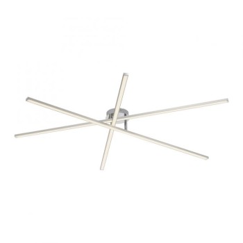 JUST LIGHT.-SIMON Φωτιστικό οροφής LED, ασημί ΚΩΔ.-SL14727-55