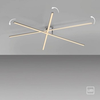 JUST LIGHT.-SIMON Φωτιστικό οροφής LED, ασημί ΚΩΔ.-SL14727-55