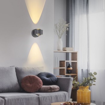 JUST LIGHT.-AKKU-CHIA Επιτοίχιο Φωτιστικό Επαναφορτιζόμενο LED , ασημί ΚΩΔ.-SL19330-21
