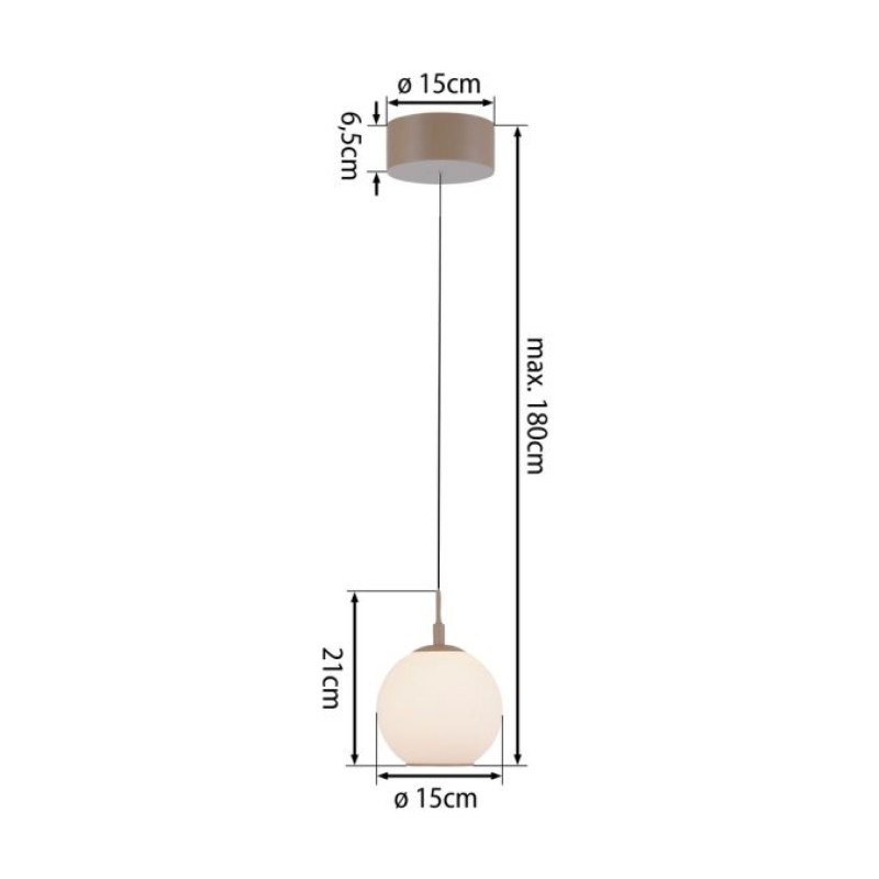 Paul Neuhaus-SANDORA Κρεμαστό Φωτιστικό LED, Sand, CCT 2200-5000K, Switchmo, Comfort Lift