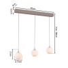 Paul Neuhaus-SANDORA Κρεμαστό Φωτιστικό 3 Φώτων LED, Sand, CCT 2200-5000K, Switchmo, Comfort Lift
