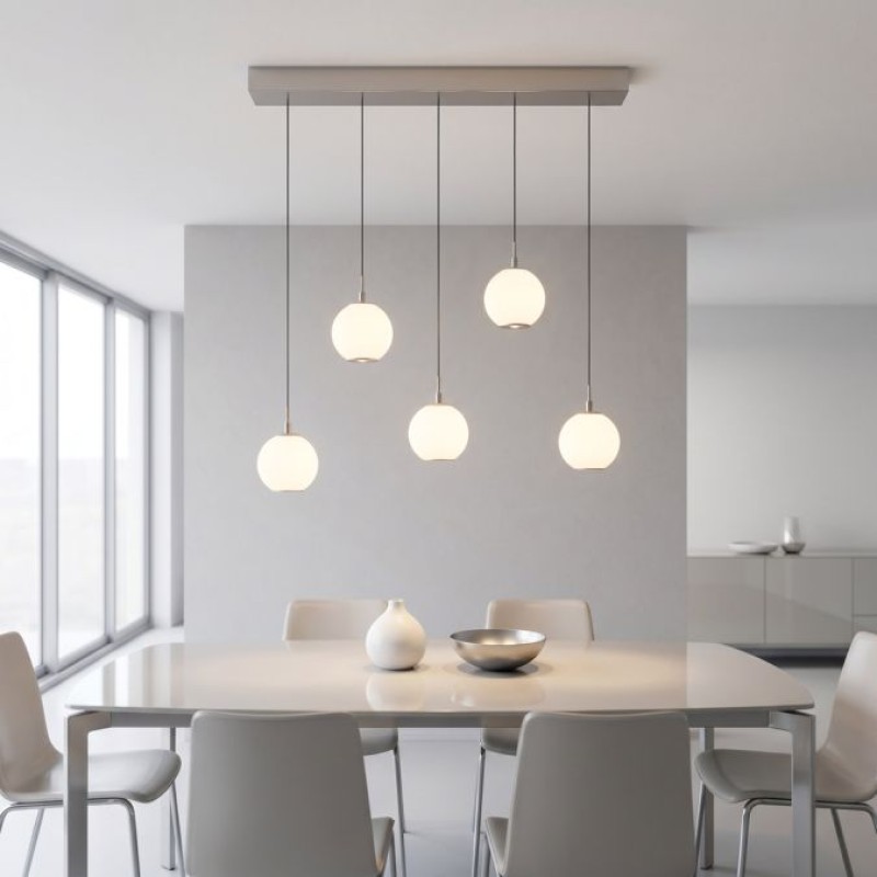 Paul Neuhaus.-SANDORA Κρεμαστό Φωτιστικό 5 Φώτων LED, Sand, CCT 2200-5000K, Switchmo, Comfort Lift