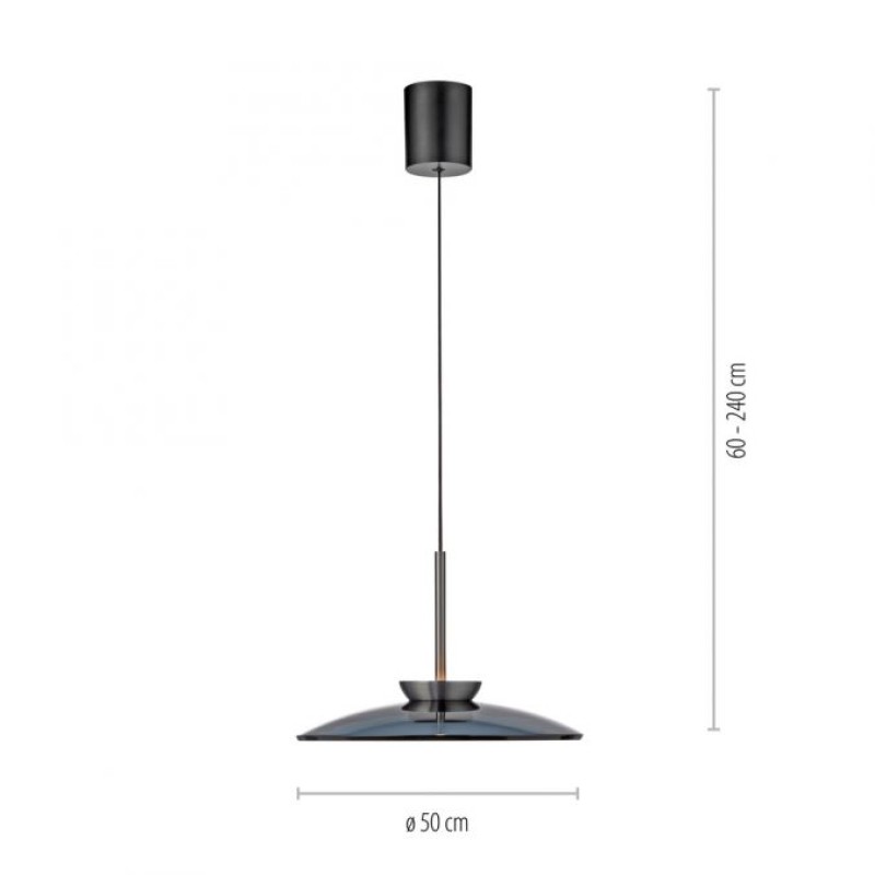 Paul Neuhaus-PURE E-Moon Platin Κρεμαστό Φωτιστικό LED, Γκρι ΚΩΔ.-SL2195-15