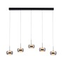Paul Neuhaus-FUMEA Κρεμαστό Φωτιστικό 5 Φώτων LED, Μαύρο Ματ, CCT, Dimmable, Comfort Lift