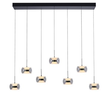 Paul Neuhaus-FUMEA Κρεμαστό Φωτιστικό 7 Φώτων LED, Μαύρο Ματ, CCT, Dimmable, Comfort Lift
