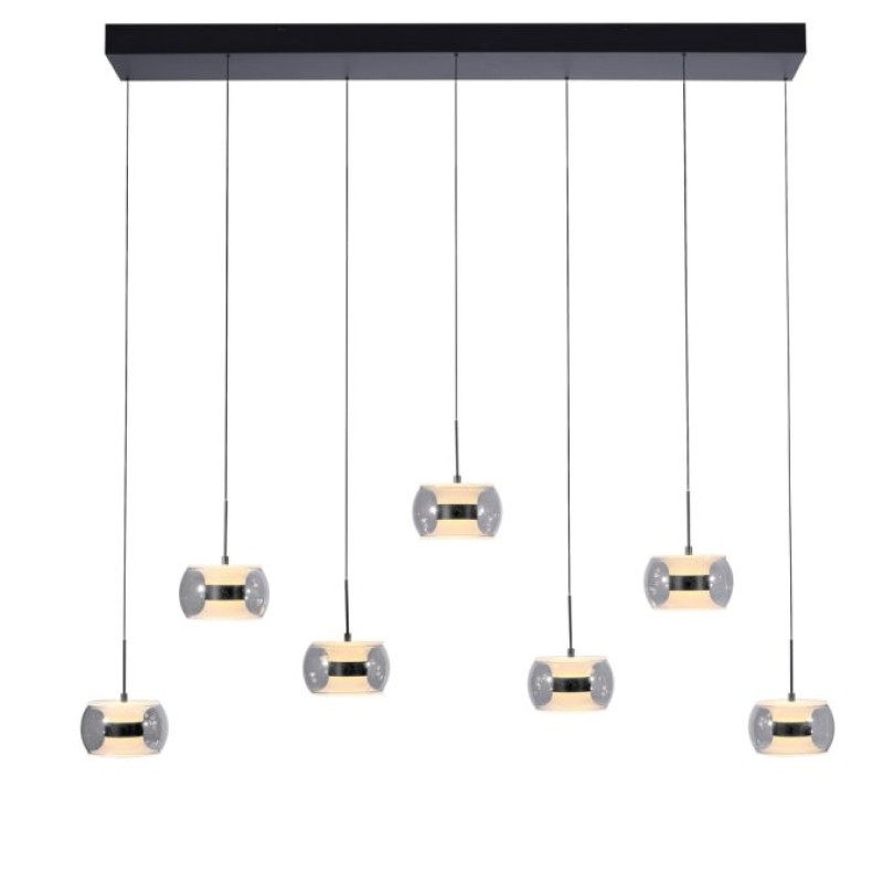 Paul Neuhaus-FUMEA Κρεμαστό Φωτιστικό 7 Φώτων LED, Μαύρο Ματ, CCT, Dimmable, Comfort Lift