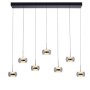 Paul Neuhaus-FUMEA Κρεμαστό Φωτιστικό 7 Φώτων LED, Μαύρο Ματ, CCT, Dimmable, Comfort Lift