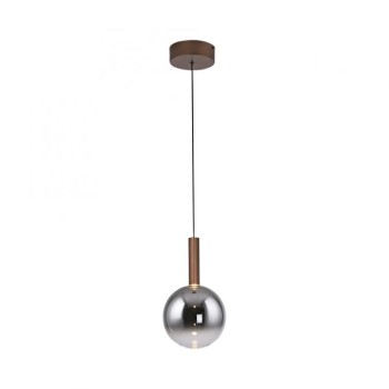 Paul Neuhaus-BOWL Κρεμαστό φωτιστικό LED, καφέ ΚΩΔ.-SL2284-23