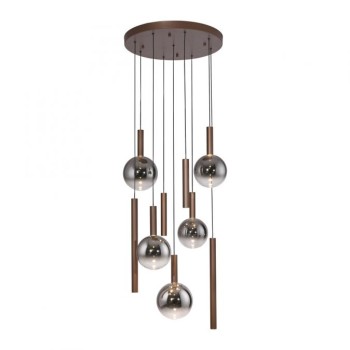 Paul Neuhaus-BOWL Κρεμαστό φωτιστικό LED, καφέ ΚΩΔ.-SL2287-23