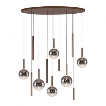 Paul Neuhaus-BOWL Κρεμαστό φωτιστικό LED, καφέ ΚΩΔ.-SL2288-23