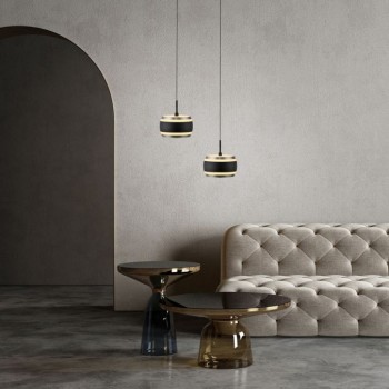 Paul Neuhaus-PURE Falling Rings Κρεμαστό Φωτιστικό LED, Black με Comfort Lift ΚΩΔ.-SL2503-18