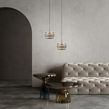 Paul Neuhaus-PURE Falling Rings Κρεμαστό Φωτιστικό LED, Bronze με Comfort Lift ΚΩΔ.-SL2503-97