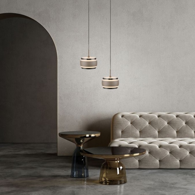 Paul Neuhaus-PURE Falling Rings Κρεμαστό Φωτιστικό LED, Bronze με Comfort Lift ΚΩΔ.-SL2503-97