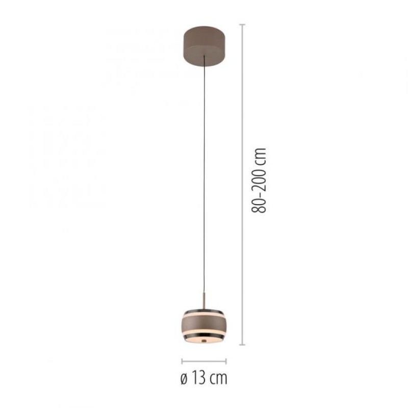 Paul Neuhaus-PURE Falling Rings Κρεμαστό Φωτιστικό LED, Bronze με Comfort Lift ΚΩΔ.-SL2503-97