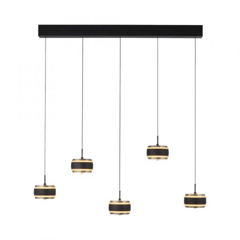Paul Neuhaus-PURE Falling Rings Κρεμαστό Φωτιστικό LED, Black Pearl / Diamond ΚΩΔ.-SL2504-18