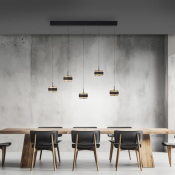 Paul Neuhaus-PURE Falling Rings Κρεμαστό Φωτιστικό LED, Black Pearl / Diamond ΚΩΔ.-SL2504-18
