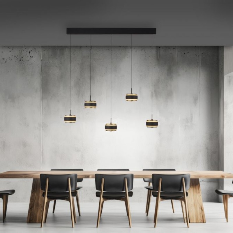 Paul Neuhaus-PURE Falling Rings Κρεμαστό Φωτιστικό LED, Black Pearl / Diamond ΚΩΔ.-SL2504-18