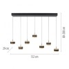 Paul Neuhaus-PURE Falling Rings Κρεμαστό Φωτιστικό LED, Black Pearl / Diamond ΚΩΔ.-SL2505-18