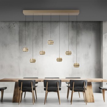 Paul Neuhaus-PURE Falling Rings Κρεμαστό Φωτιστικό LED, Bronze / Dark Chrome ΚΩΔ.-SL2505-97
