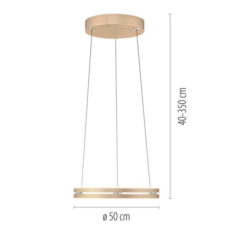 Paul Neuhaus-PURE E-LOOP Κρεμαστό ΦωτιστικόLED , Ivory Gold, CCT 2700-5000K, Dimmable, e-LIFT