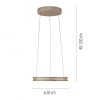 Paul Neuhaus-PURE E-Loop Κρεμαστό Φωτιστικό LED, Bronze με e-LIFT ΚΩΔ.-SL2550-97