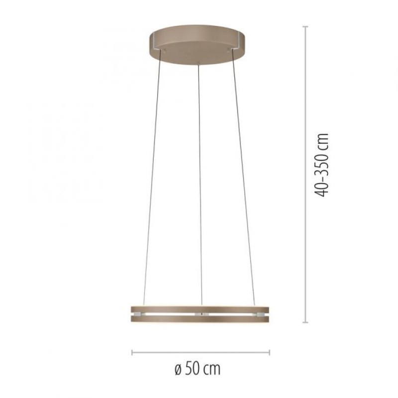 Paul Neuhaus-PURE E-Loop Κρεμαστό Φωτιστικό LED, Bronze με e-LIFT ΚΩΔ.-SL2550-97