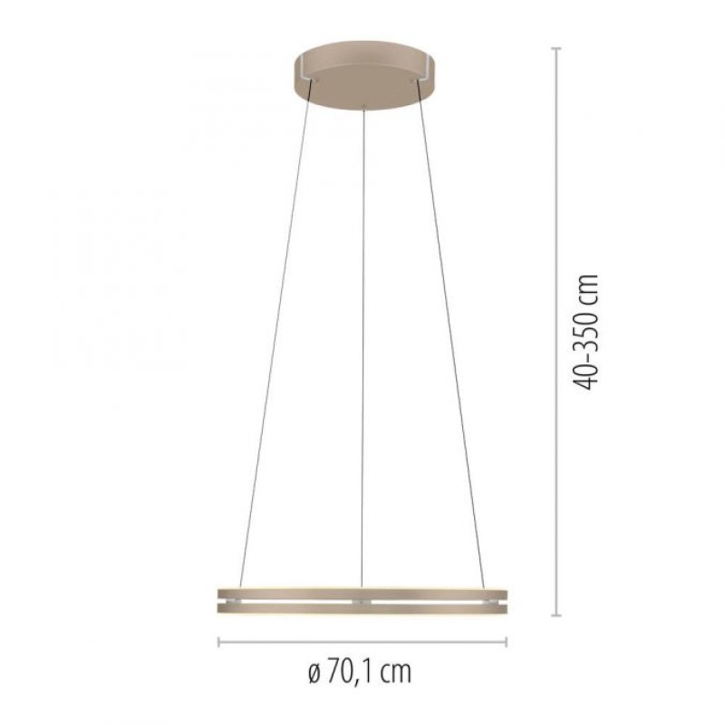Paul Neuhaus-PURE E-Loop Κρεμαστό Φωτιστικό LED, Bronze με e-LIFT ΚΩΔ.-SL2551-97