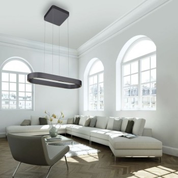 Paul Neuhaus-Q-STRETTO Smart Κρεμαστό Φωτιστικό LED, Μαύρο, 76W με Comfort Lift ΚΩΔ.-SL2688-18