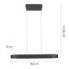 Paul Neuhaus-Q-STRETTO Smart Κρεμαστό Φωτιστικό LED, Μαύρο, 76W με Comfort Lift ΚΩΔ.-SL2688-18