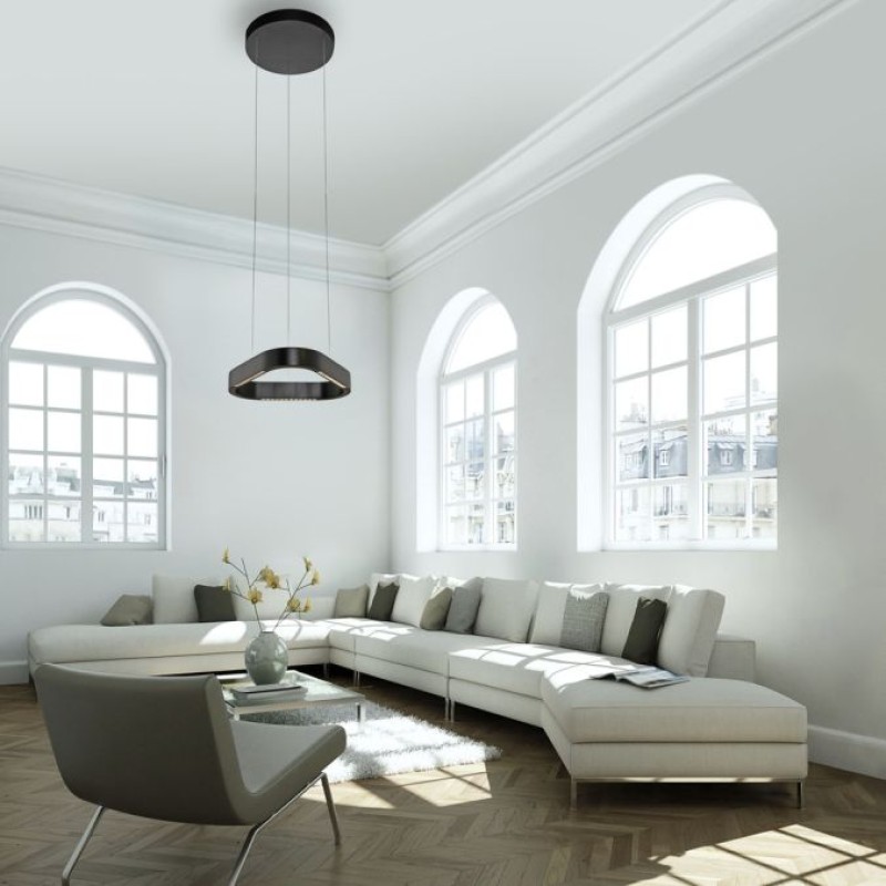 Paul Neuhaus-Q-STRETTO Κρεμαστό Φωτιστικό LED, Μαύρο, 38W με Comfort Lift ΚΩΔ.-SL2689-18