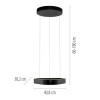 Paul Neuhaus-Q-STRETTO Κρεμαστό Φωτιστικό LED, Μαύρο, 38W με Comfort Lift ΚΩΔ.-SL2689-18