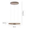 Paul Neuhaus-Q-STRETTO Κρεμαστό Φωτιστικό LED, Bronze, 61W με Comfort Lift ΚΩΔ.-SL2690-97