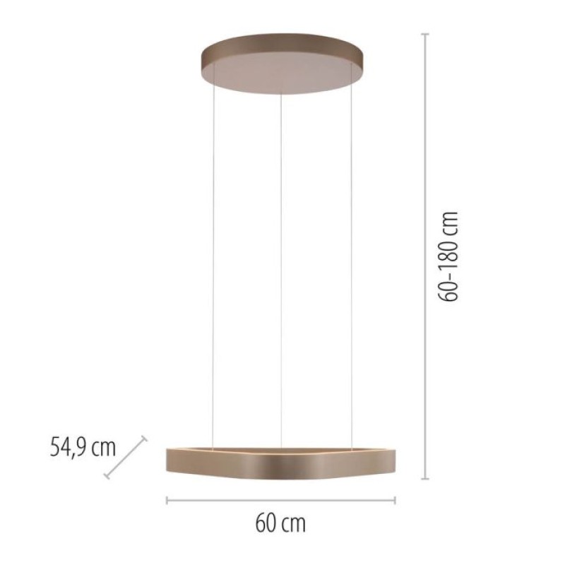 Paul Neuhaus-Q-STRETTO Κρεμαστό Φωτιστικό LED, Bronze, 61W με Comfort Lift ΚΩΔ.-SL2690-97