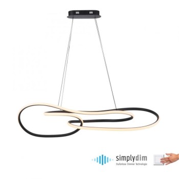Paul Neuhaus-TWIST Κρεμαστό φωτιστικό LED, Μαύρο, Dimmable ΚΩΔ.-SL2765-18
