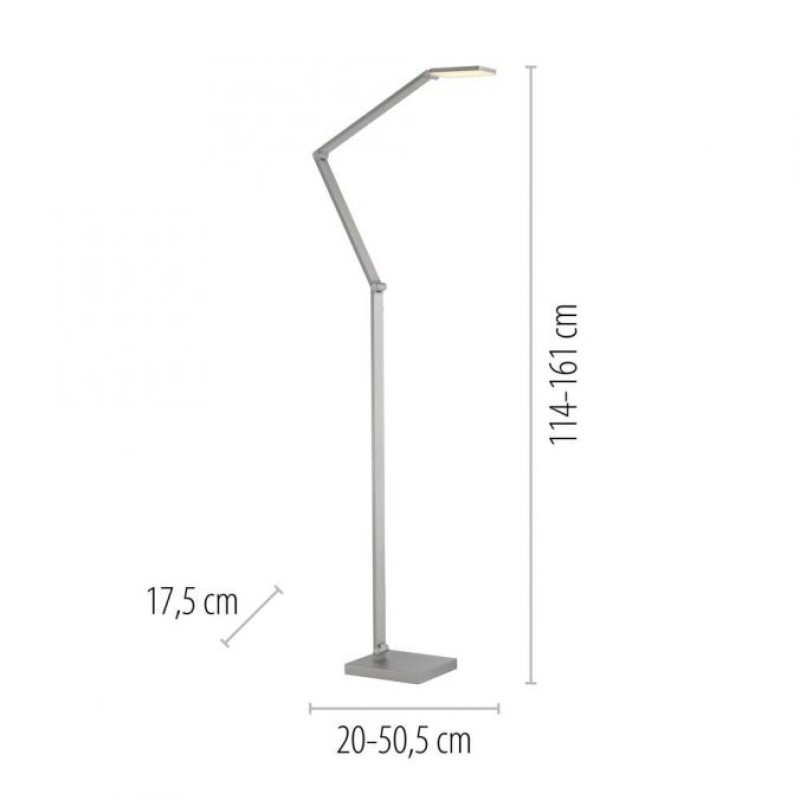 Paul Neuhaus-SAMSKY Φωτιστικό δαπέδου LED, Ασημί ΚΩΔ.-SL304-55