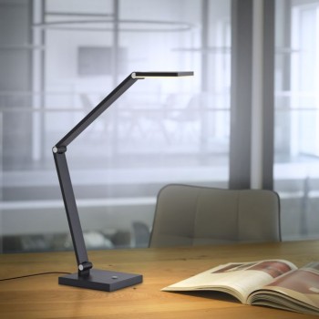 Paul Neuhaus-SAMSKY Επιτραπέζιο Φωτιστικό LED, Γκρι με Touch Dimmer ΚΩΔ.-SL4304-15