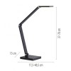 Paul Neuhaus-SAMSKY Επιτραπέζιο Φωτιστικό LED, Γκρι με Touch Dimmer ΚΩΔ.-SL4304-15