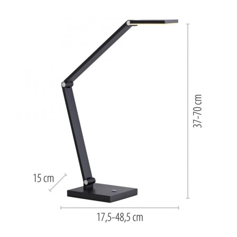 Paul Neuhaus-SAMSKY Επιτραπέζιο Φωτιστικό LED, Γκρι με Touch Dimmer ΚΩΔ.-SL4304-15