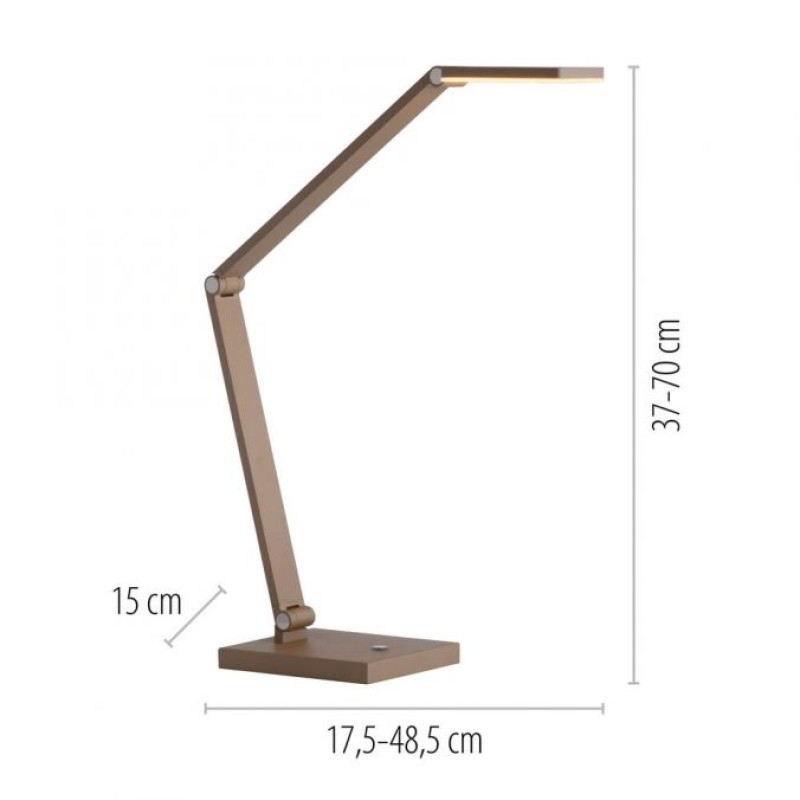 Paul Neuhaus-SAMSKY Επιτραπέζιο Φωτιστικό LED, Μπρονζέ με Touch Dimmer ΚΩΔ.-SL4304-97