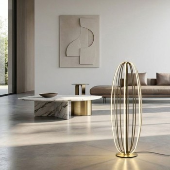 Paul Neuhaus-ELVARA Φωτιστικό Δαπέδου LED, Μπρονζέ, 2700K, Dimmable με Διακόπτη Καλωδίου