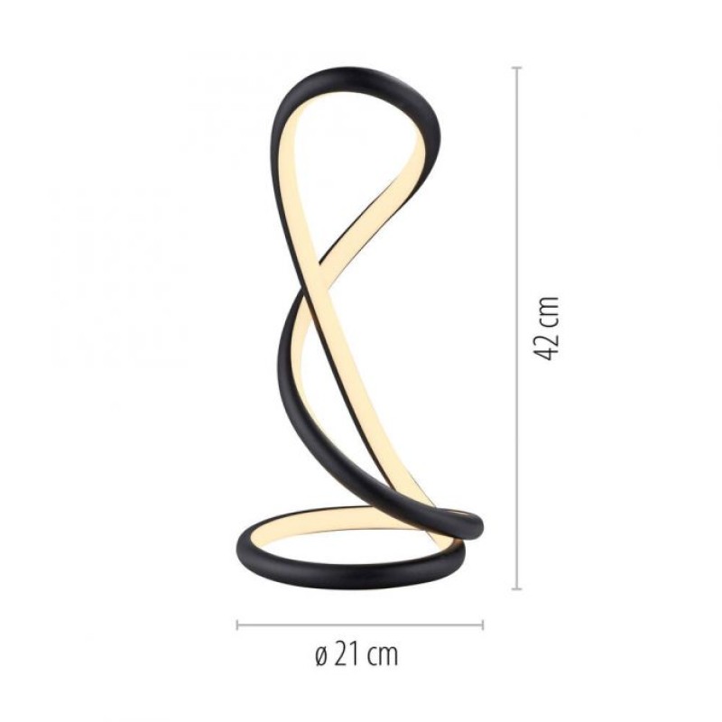 Paul Neuhaus-TWIST Επιτραπέζιο φωτιστικό LED, Μαύρο, με Dimmer ΚΩΔ.-SL4352-18