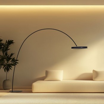 Paul Neuhaus-PURE Loop-Bow Φωτιστικό Δαπέδου Αψιδωτό LED, Black Pearl ΚΩΔ.-SL561-18