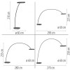 Paul Neuhaus-PURE Loop-Bow Φωτιστικό Δαπέδου Αψιδωτό LED, Black Pearl ΚΩΔ.-SL561-18