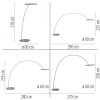 Paul Neuhaus-PURE Loop-Bow Φωτιστικό Δαπέδου Αψιδωτό LED, Bronze ΚΩΔ.-SL561-97