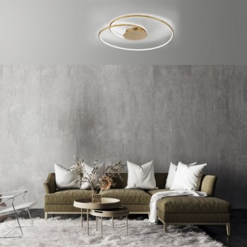 Paul Neuhaus-NASTRO Φωτιστικό Οροφής LED, Χρυσό, Dimmable με Tronic Dimmer ΚΩΔ.-SL6189-12