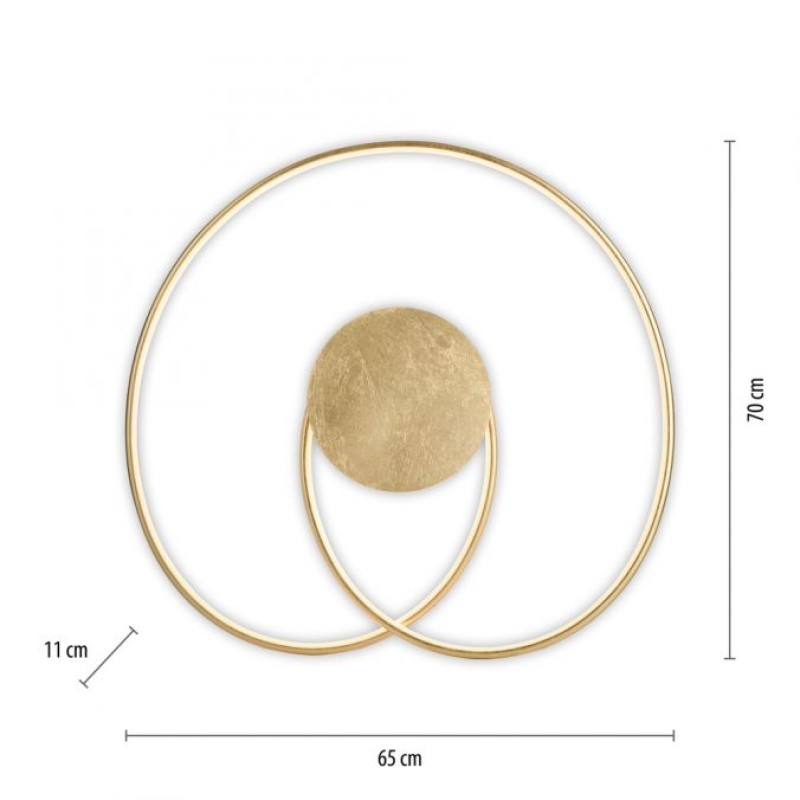 Paul Neuhaus-NASTRO Φωτιστικό Οροφής LED, Χρυσό, Dimmable με Tronic Dimmer ΚΩΔ.-SL6189-12