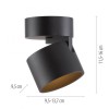 Paul Neuhaus-PURE Cup Φωτιστικό Οροφής & Τοίχου LED, Black Pearl, Dimmable ΚΩΔ.-SL6226-18